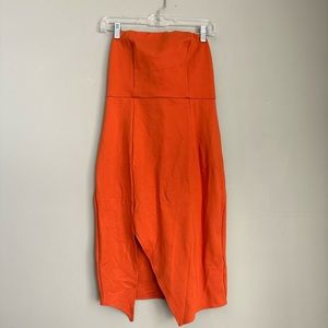 Orange Strapless Lulus Dress